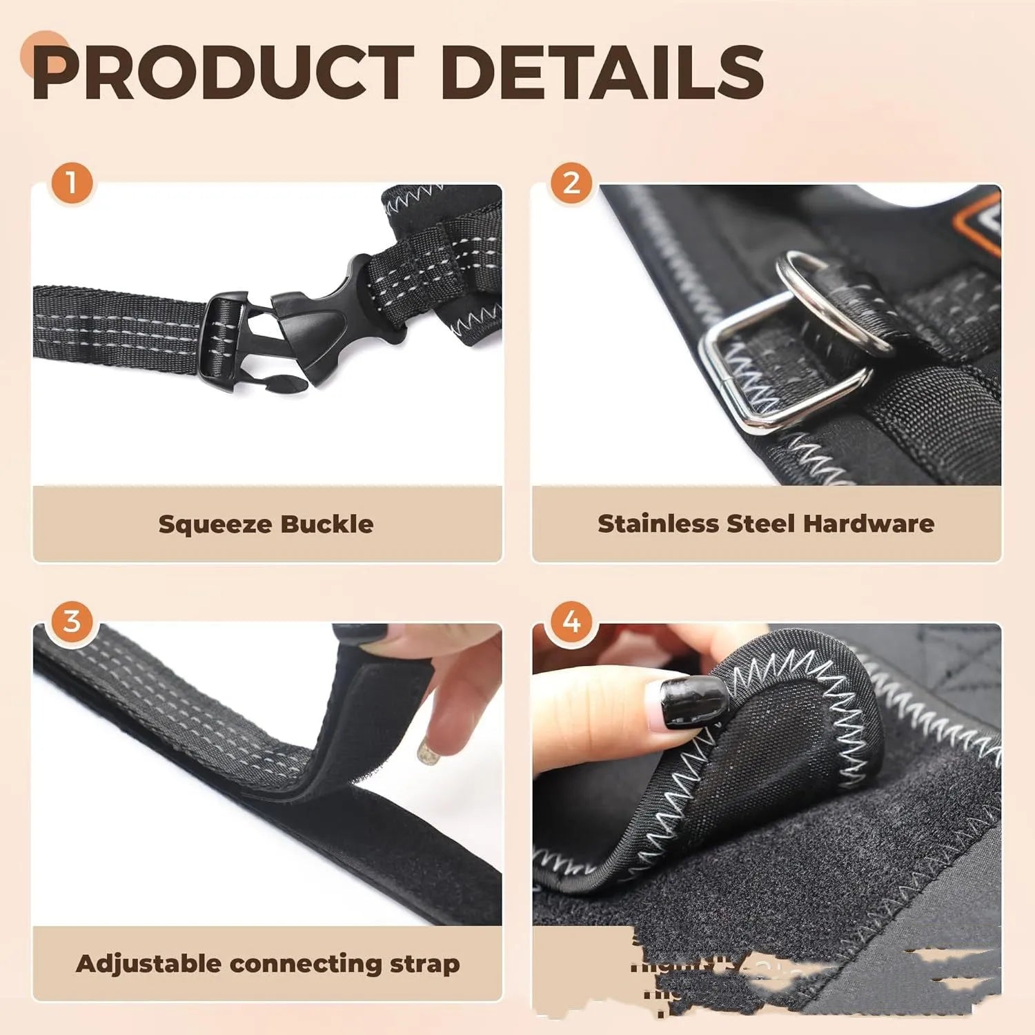 Adjustable polyester knee and hip support strap for joint pain relief, available in M L and XL sizes