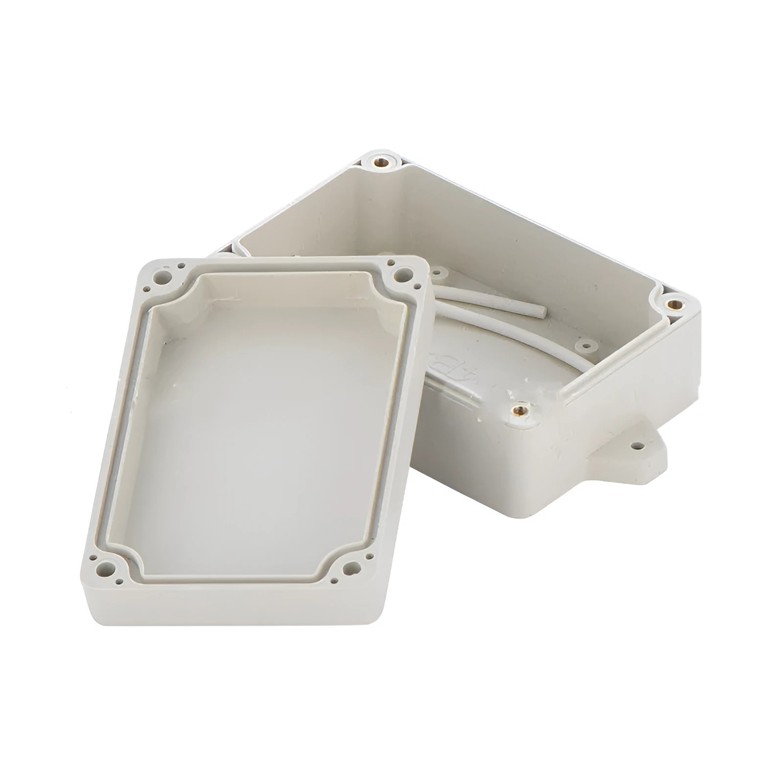 F4B-1 model black ABS plastic waterproof instrument enclosure, 100mm by 68mm by 40mm.