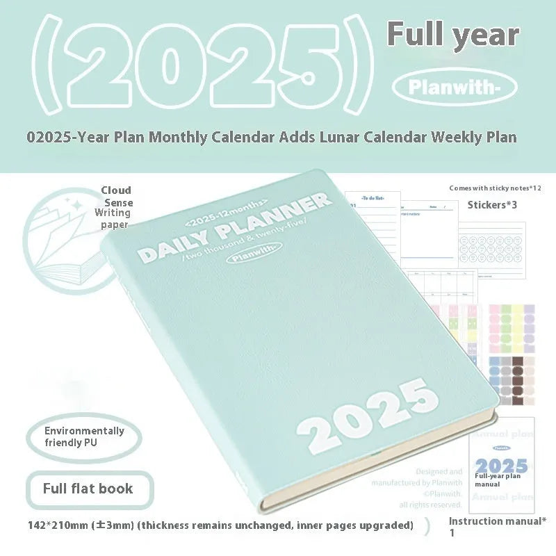 Waterproof notebook with PU cover showing mint green colour option for exam study records