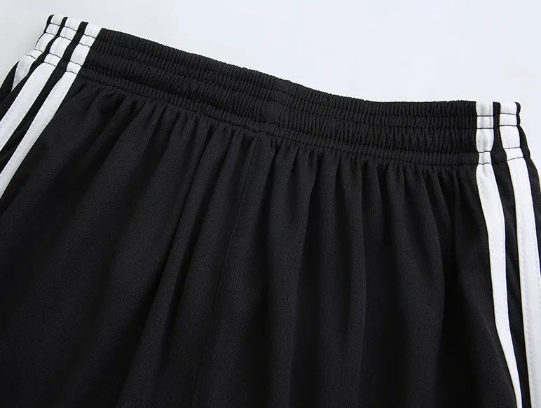 Men's cotton football uniform black white one size front view