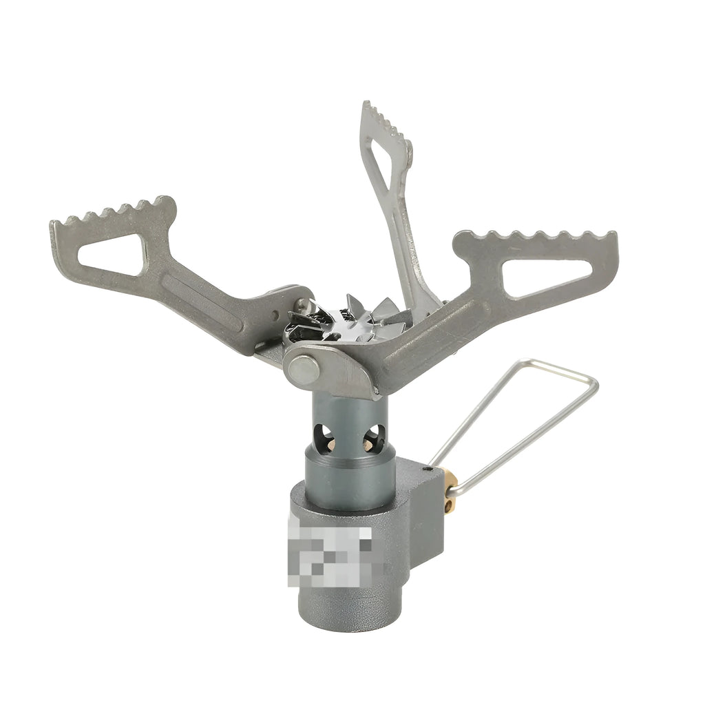 Portable one-piece propane camping stove for outdoor use
