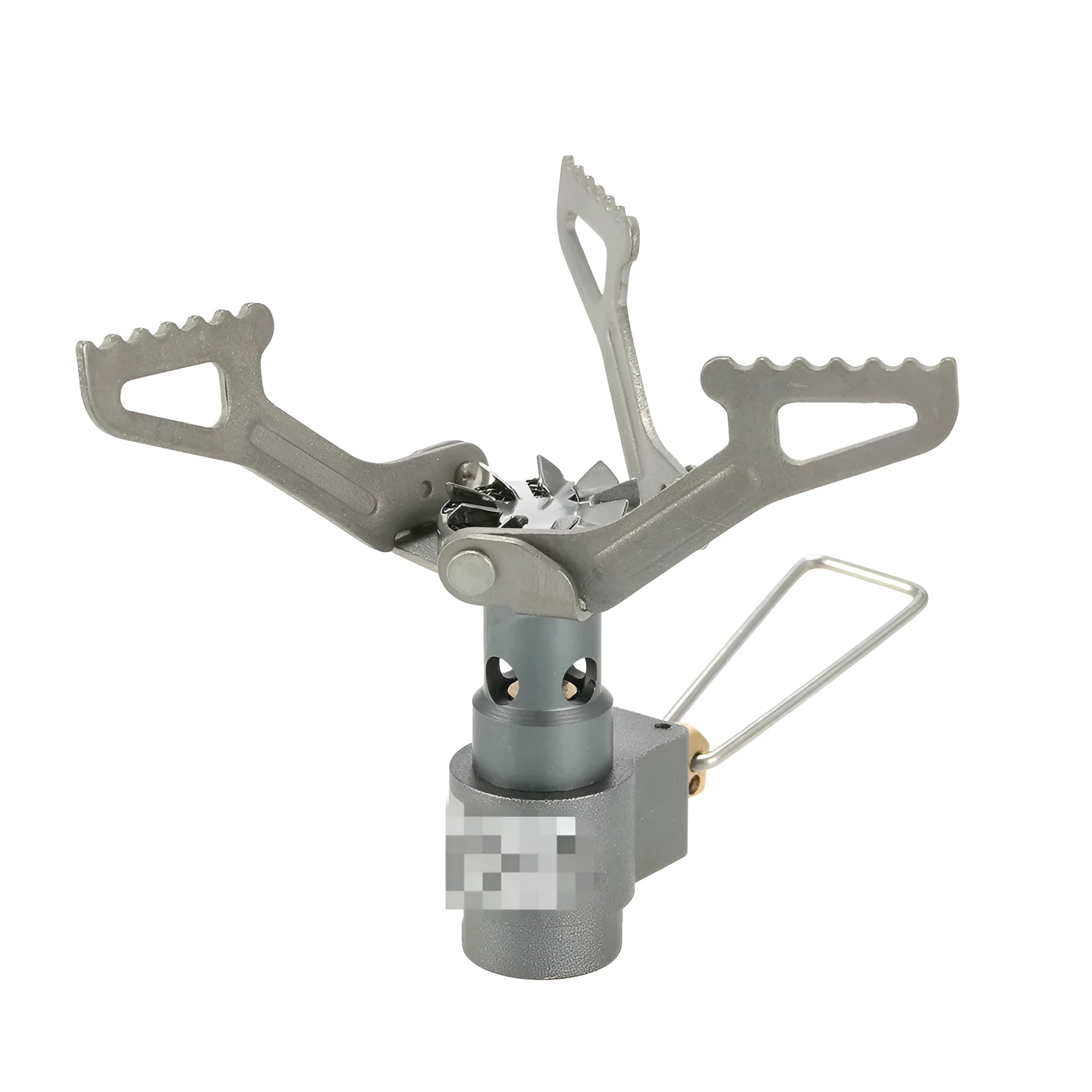 Portable one-piece propane camping stove for outdoor use