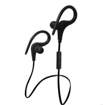 Bluetooth earphone 5.0 wireless stereo earbuds in black, red, and white with charging cable