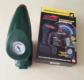 Portable car tyre electric inflator pump with digital display and 12V power cable