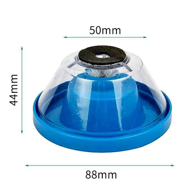Blue electric hammer dust cover accessory for drilling debris collection