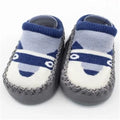 Baby floor socks in pink with anti-slip sole, combed cotton jacquard weave, size 11cm