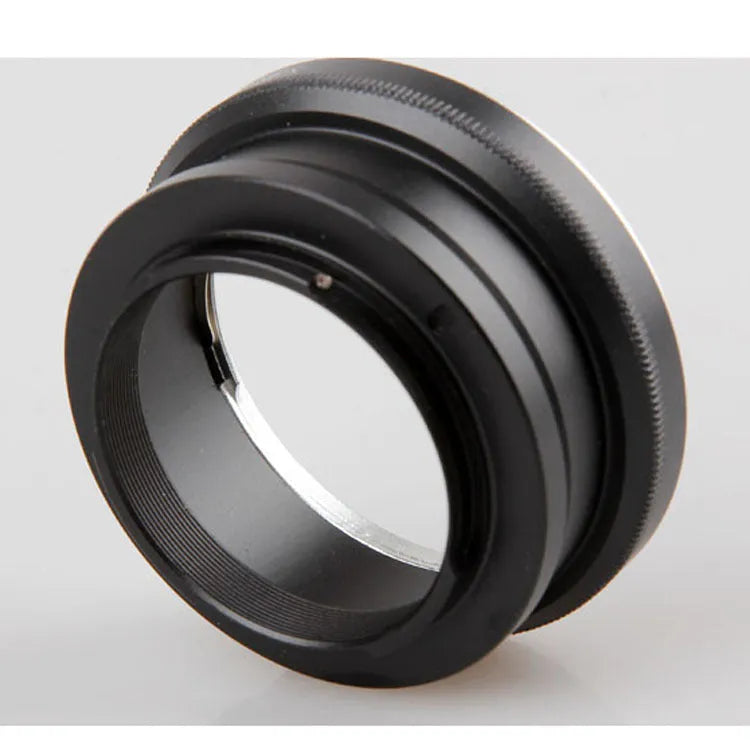 Black metal EOS-NEX lens adapter ring for mounting Canon lenses on Sony E-mount cameras