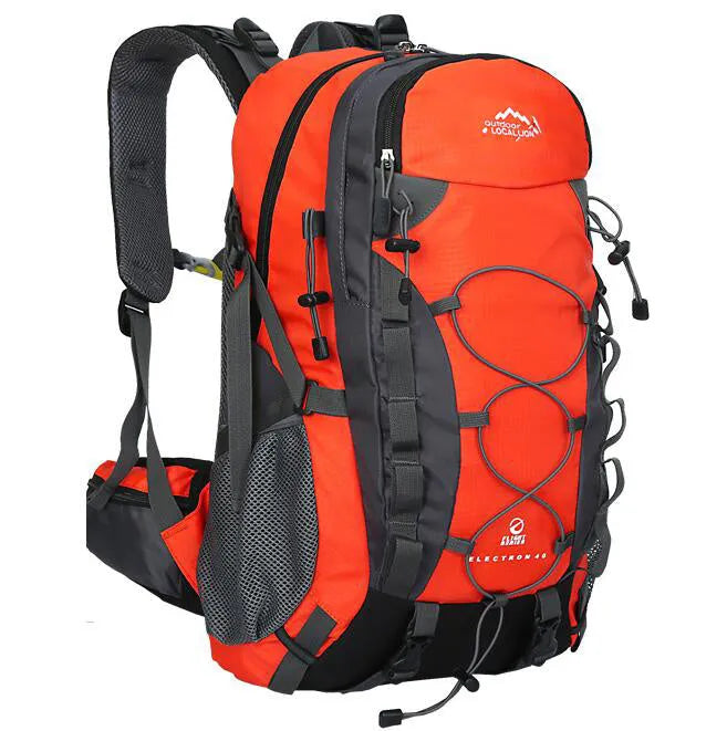 Green polyester outdoor sports backpack with 20-35 litre capacity for running hiking camping cycling