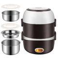 USB-powered electric lunch box showing 190mm dimensions and layered design
