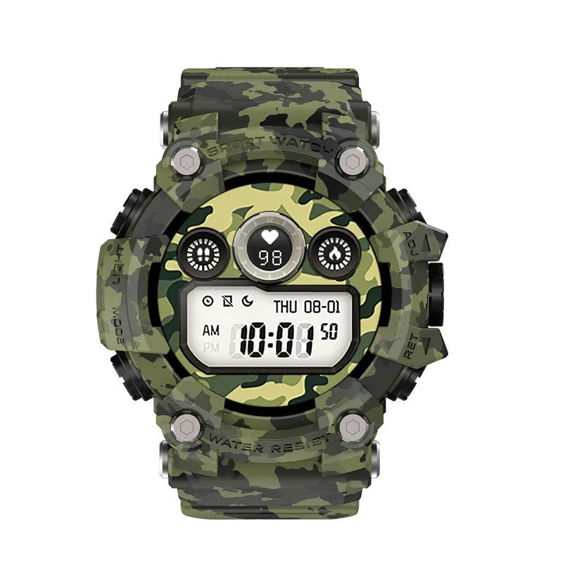 T6 Tactical Smart Watch with 1.3 inch screen on wrist showing Android iOS compatibility