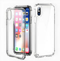 Clear transparent iPhone case showing phone design through TPU material