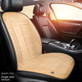 Car seat heating cushion with auto heating function in beige colour on car seat
