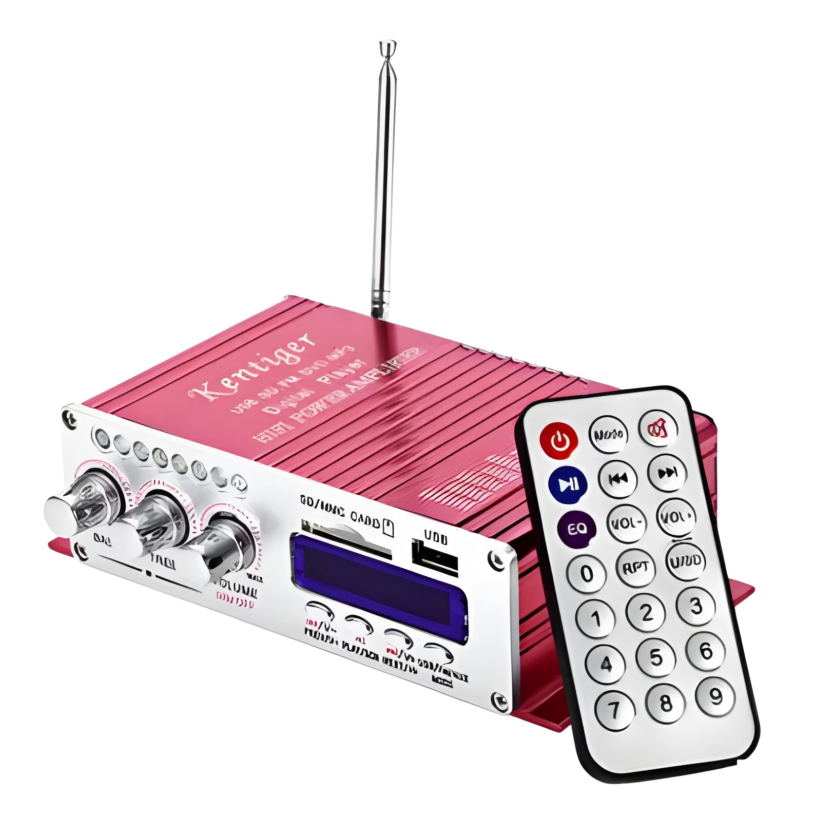 Kentiger502 amplifier with treble bass volume controls and FM radio USB SD MP3 playback