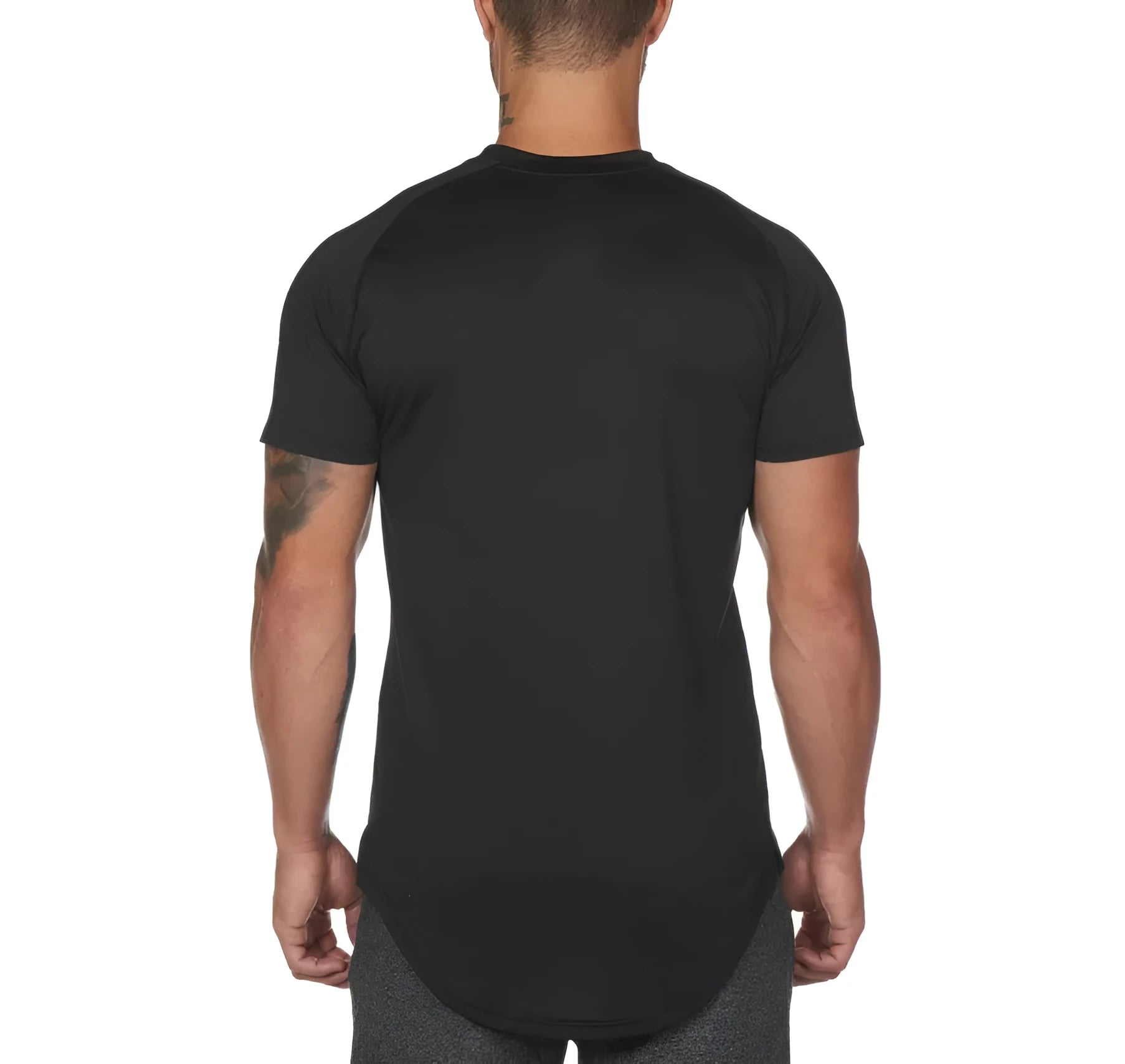 Men's cotton blend gym shirt in multiple colours with size options for fitness workouts