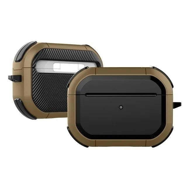 Colour options for a black TPU and PC protective shell case for AirPods 1, AirPods 2, and AirPods Pro
