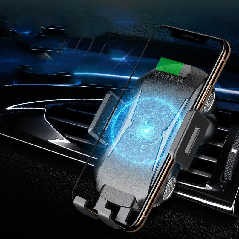 GY-C20 black touch car wireless charger with sucker mount on windscreen