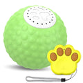 Remote control cat toy with rolling ball in blue, green, and yellow colour options