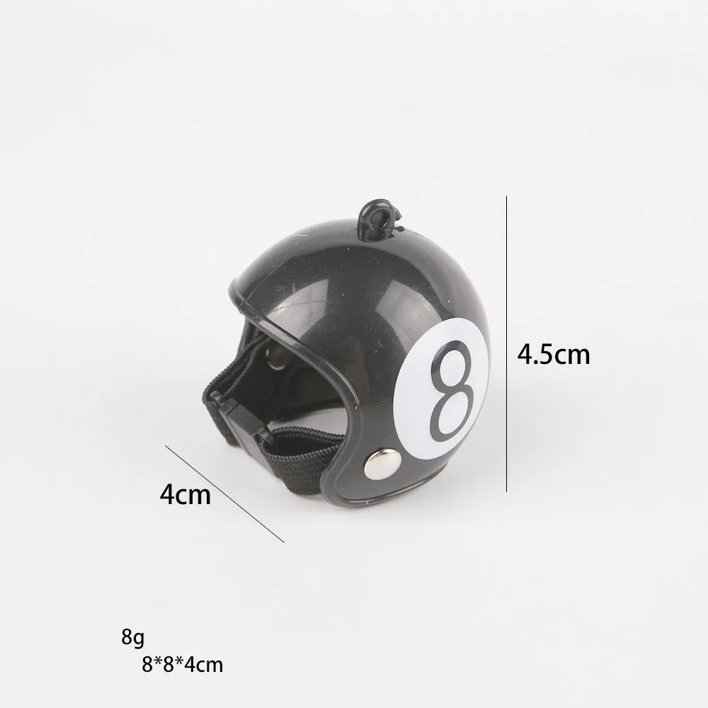 Adjustable plastic chicken helmet for small pet protection with elastic bands and sponge lining