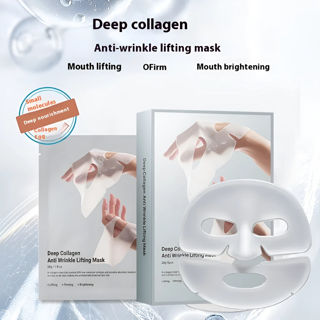 Collagen anti-wrinkle moisturising facial mask sheet with 28ml serum for universal skin types