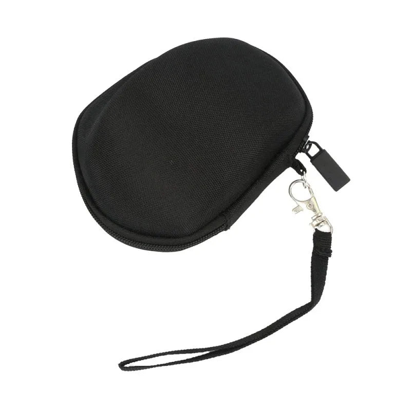 Black nylon 1200D and 6mm EVA mouse storage box with handle, shock-resistant interior