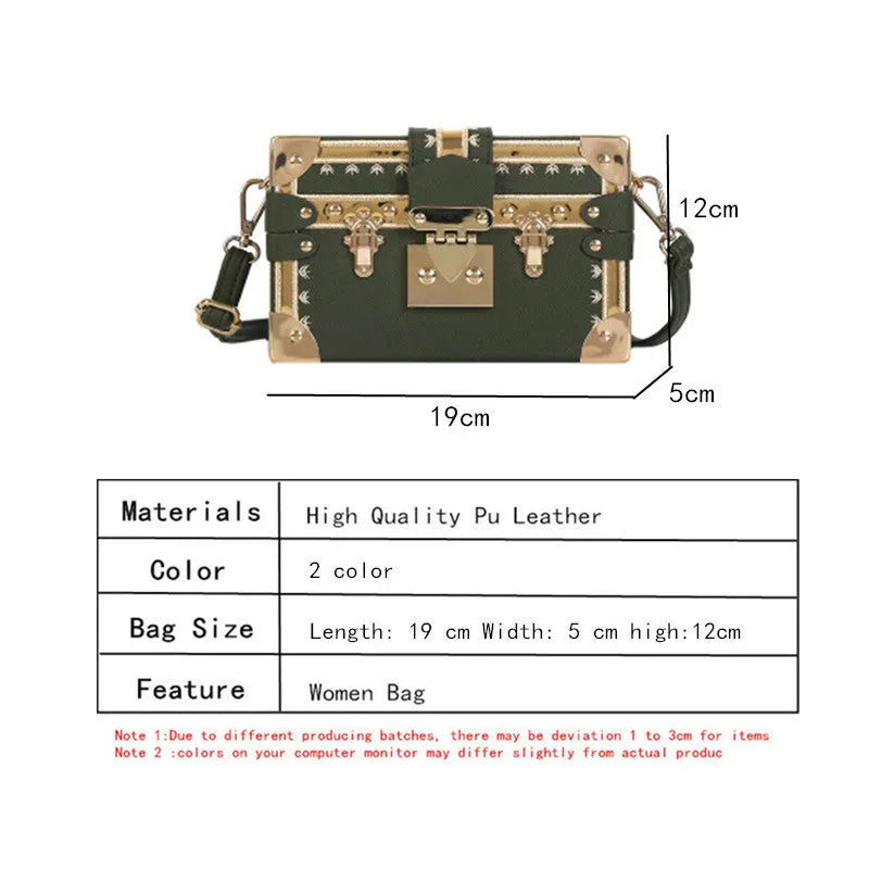 Hard-case women's shoulder bag with flap design, rivet decoration, and adjustable crossbody strap