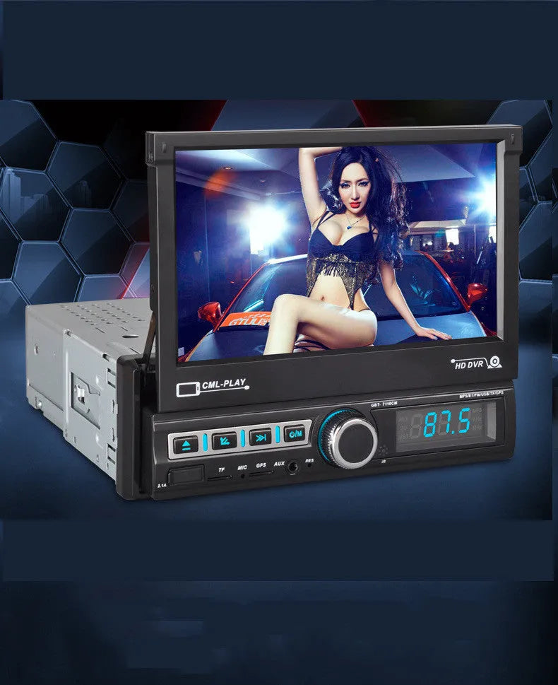 Black 7-inch touch screen MP5 player with Bluetooth 4.2 for car use