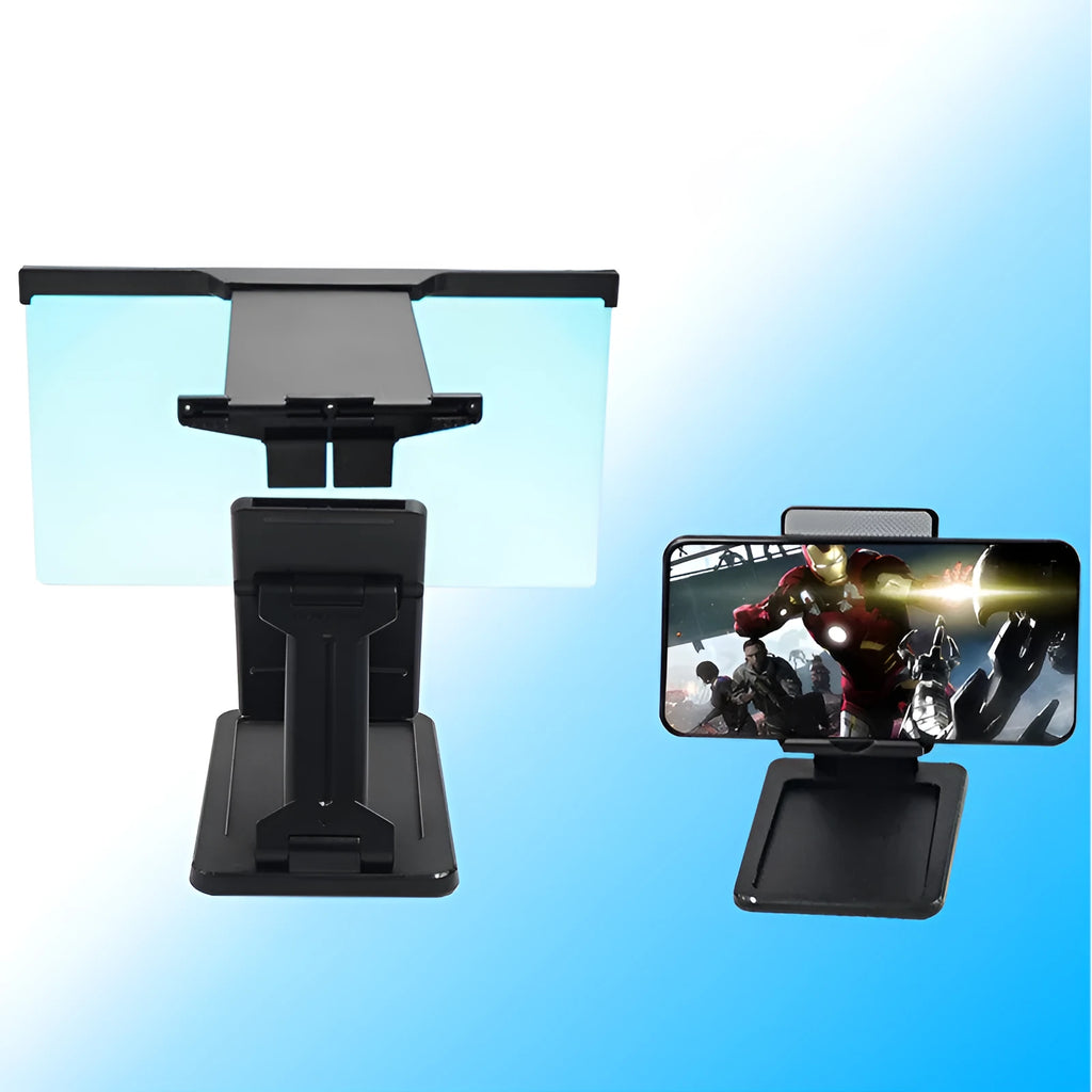 L20 split mobile phone screen magnifier with 12-inch acrylic lens and black adjustable bracket