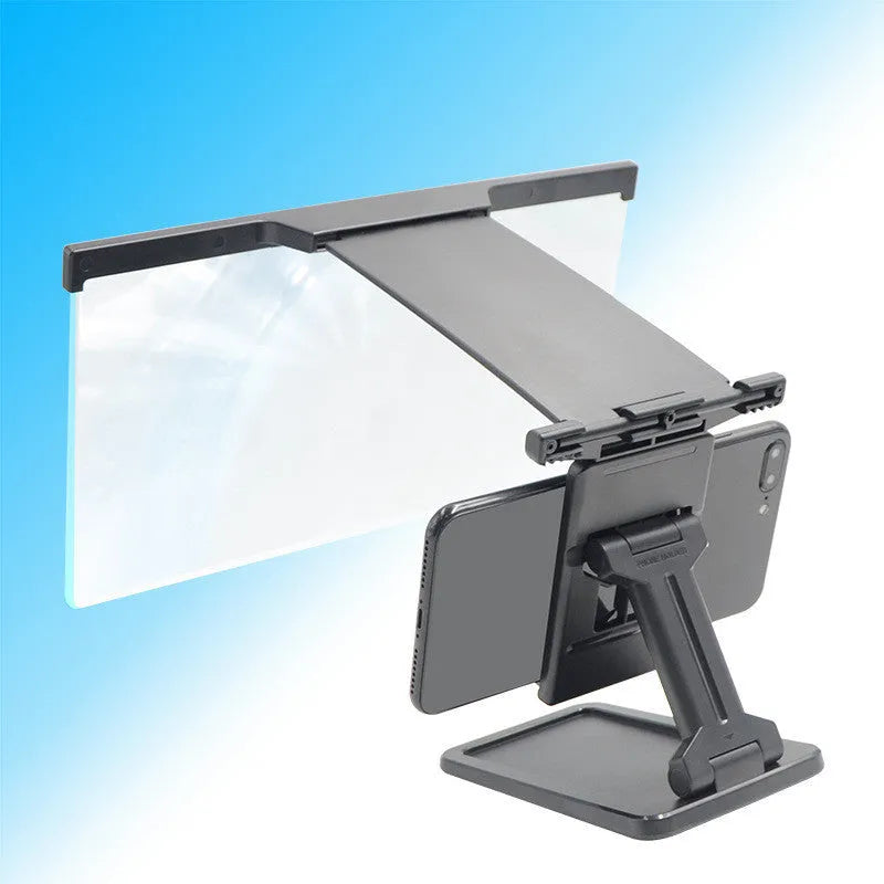 L20 split mobile phone screen magnifier with 12-inch acrylic lens and black adjustable bracket
