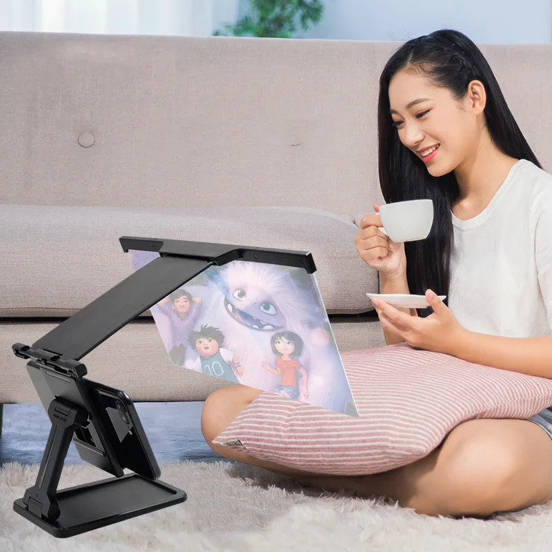 L20 split mobile phone screen magnifier with 12-inch acrylic lens and black adjustable bracket