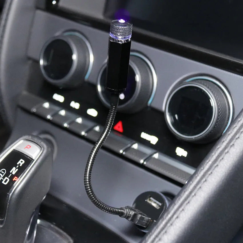 Metal mini LED car roof star night lights projector in red and purple colour options for interior atmosphere