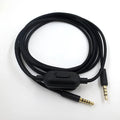 Black universal audio cable for gaming headsets with oxygen-free copper conductor