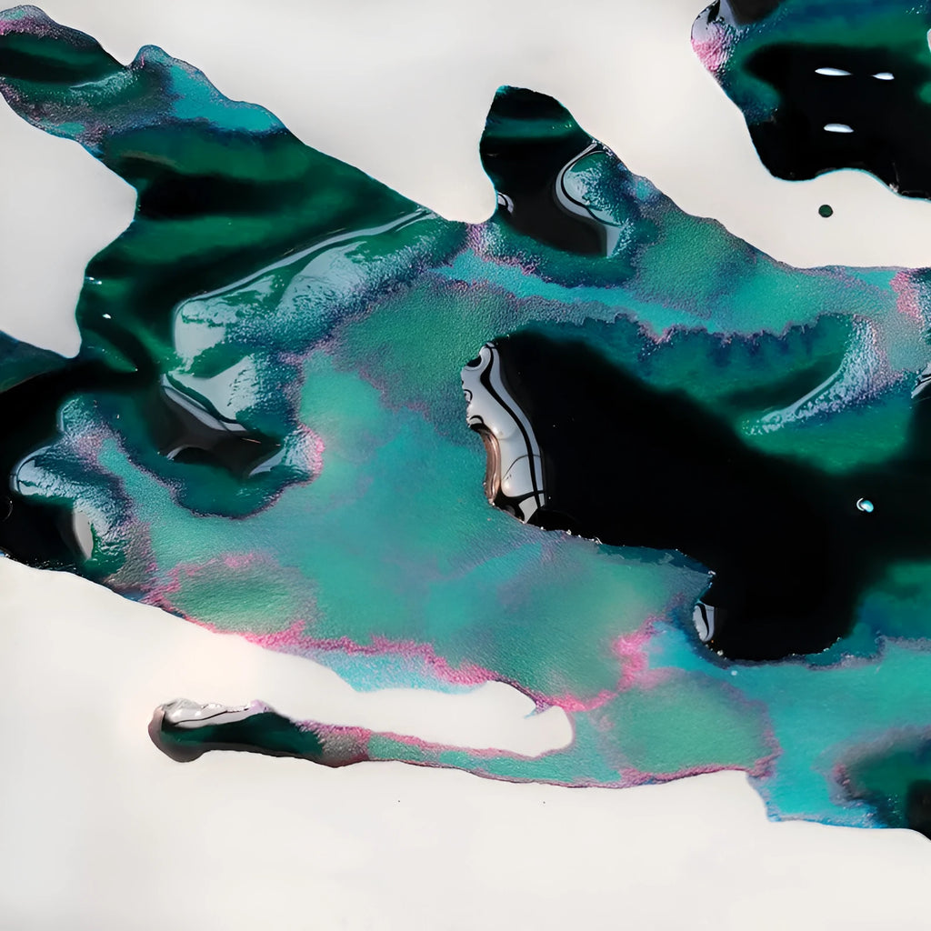 Bottle of gradient sheen ink with gold powder effects for fountain pens and dip pens