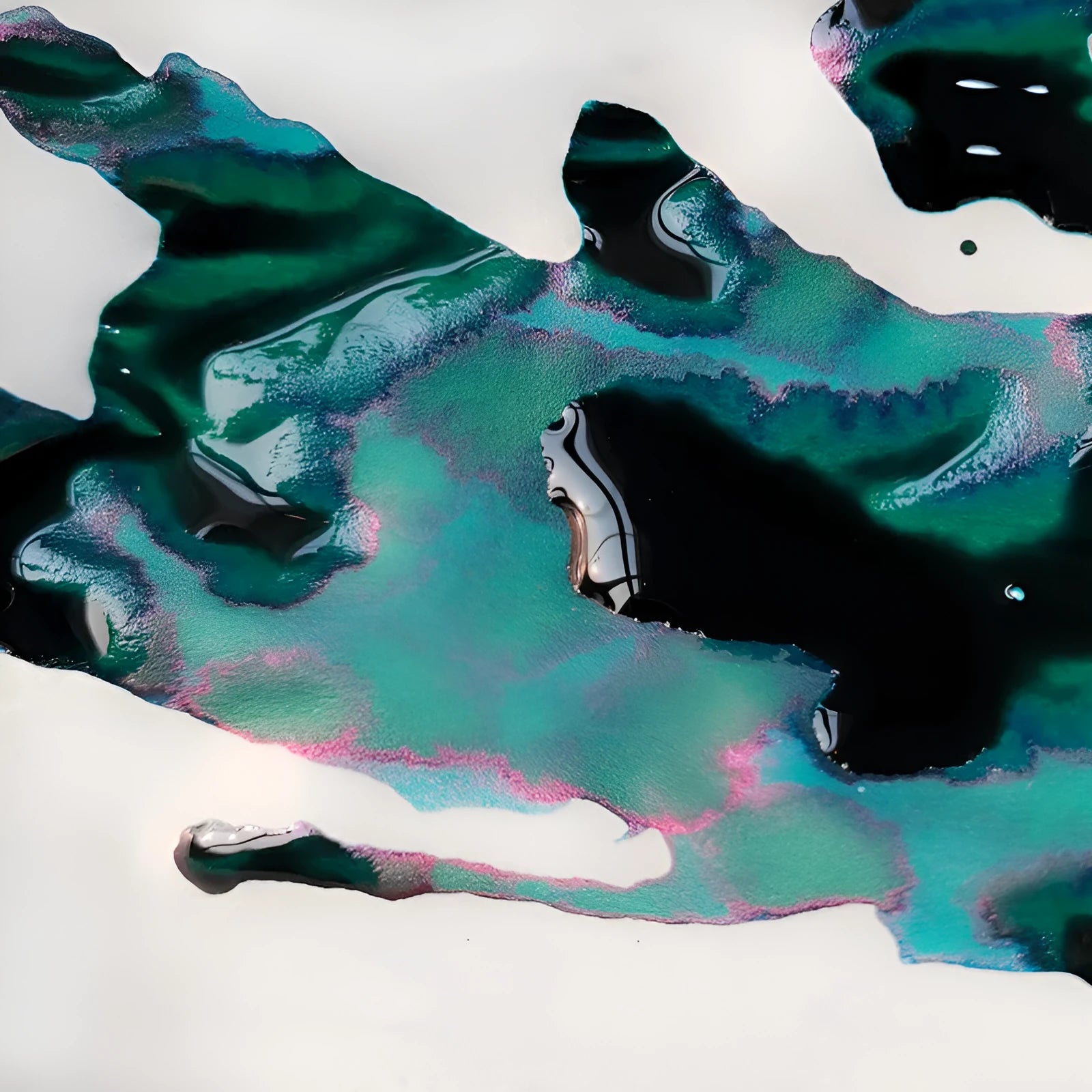 Bottle of gradient sheen ink with gold powder effects for fountain pens and dip pens