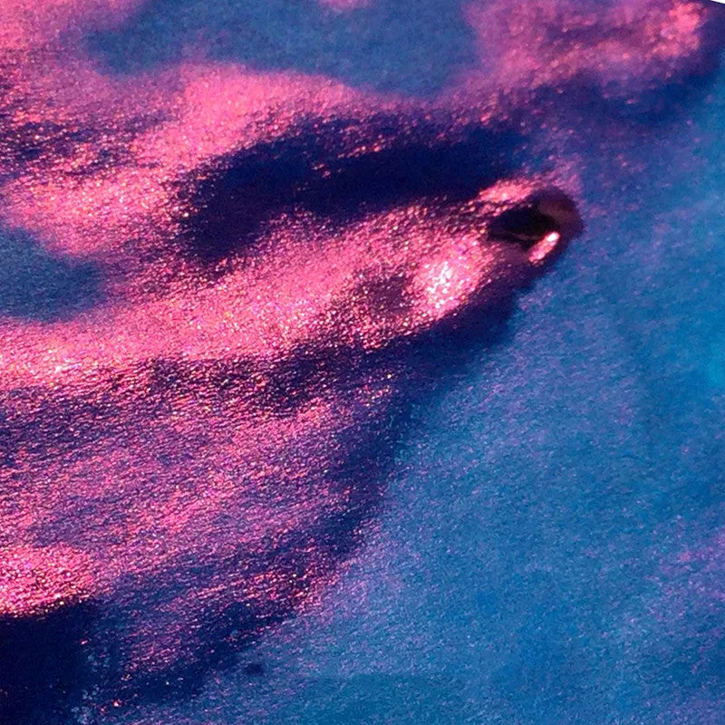Bottle of gradient sheen ink with gold powder effects for fountain pens and dip pens