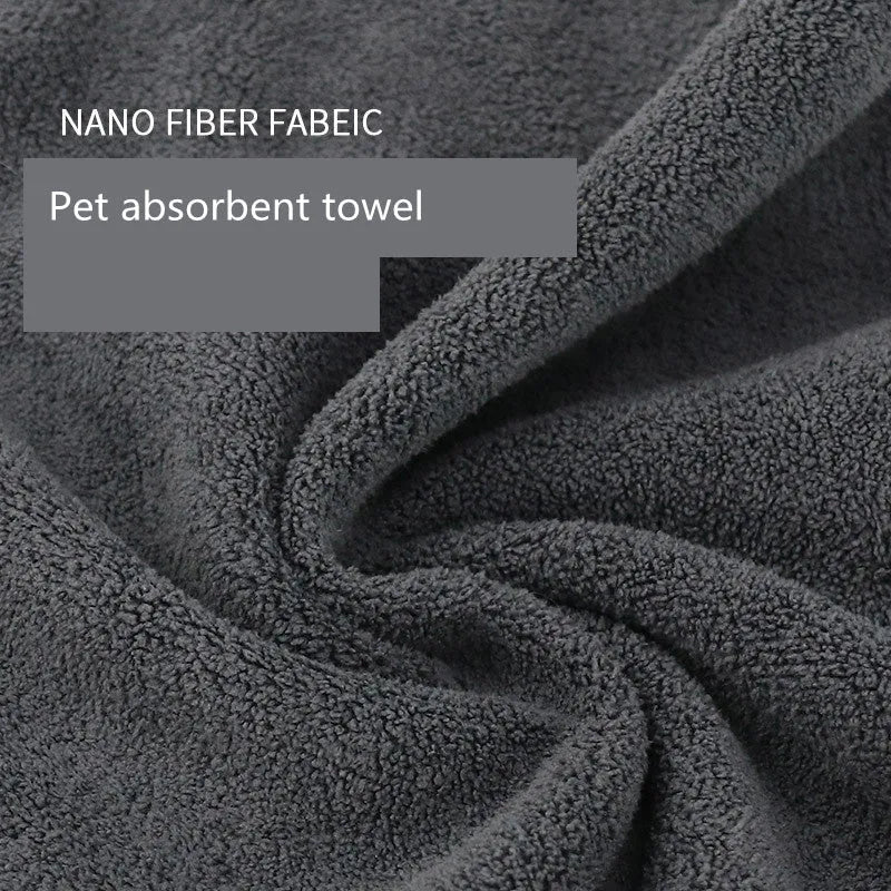 Pet absorbent towel made from nano fibre fabric in pink colour for dogs