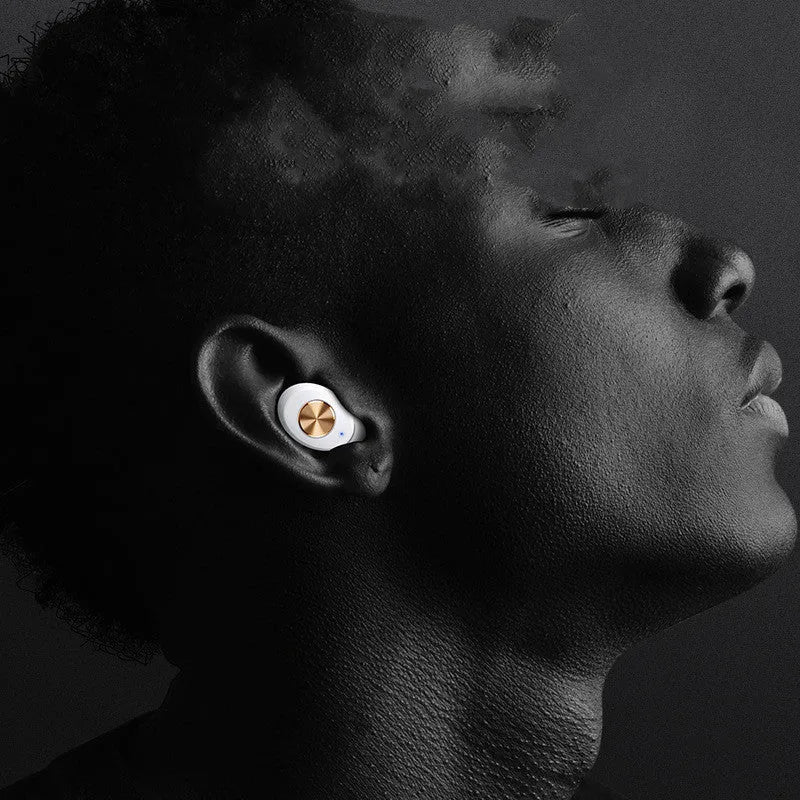 Wireless Bluetooth TWS earbuds with charging case in black, green, or white colours