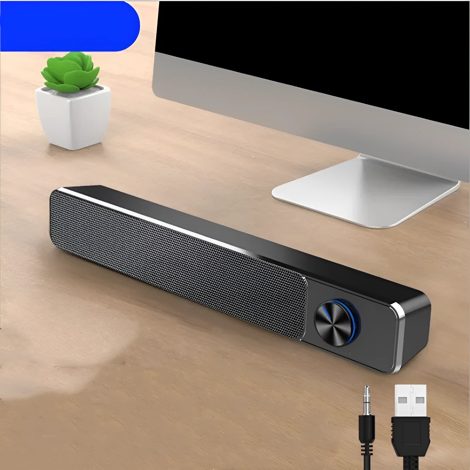 G18 desktop computer speakers in black and white with ABS PC shell and 2.0 stereo configuration