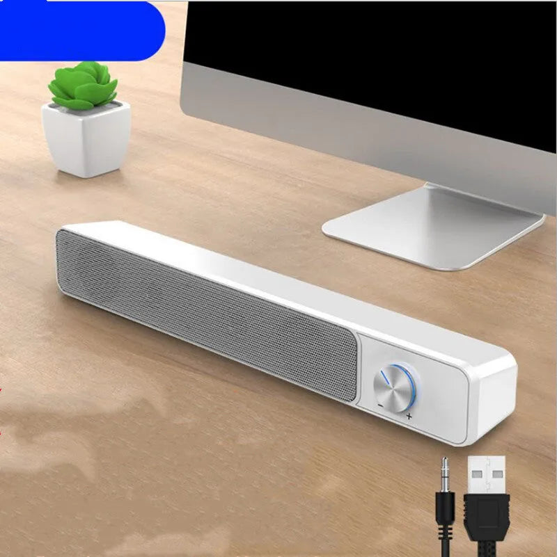 G18 desktop computer speakers in black and white with ABS PC shell and 2.0 stereo configuration