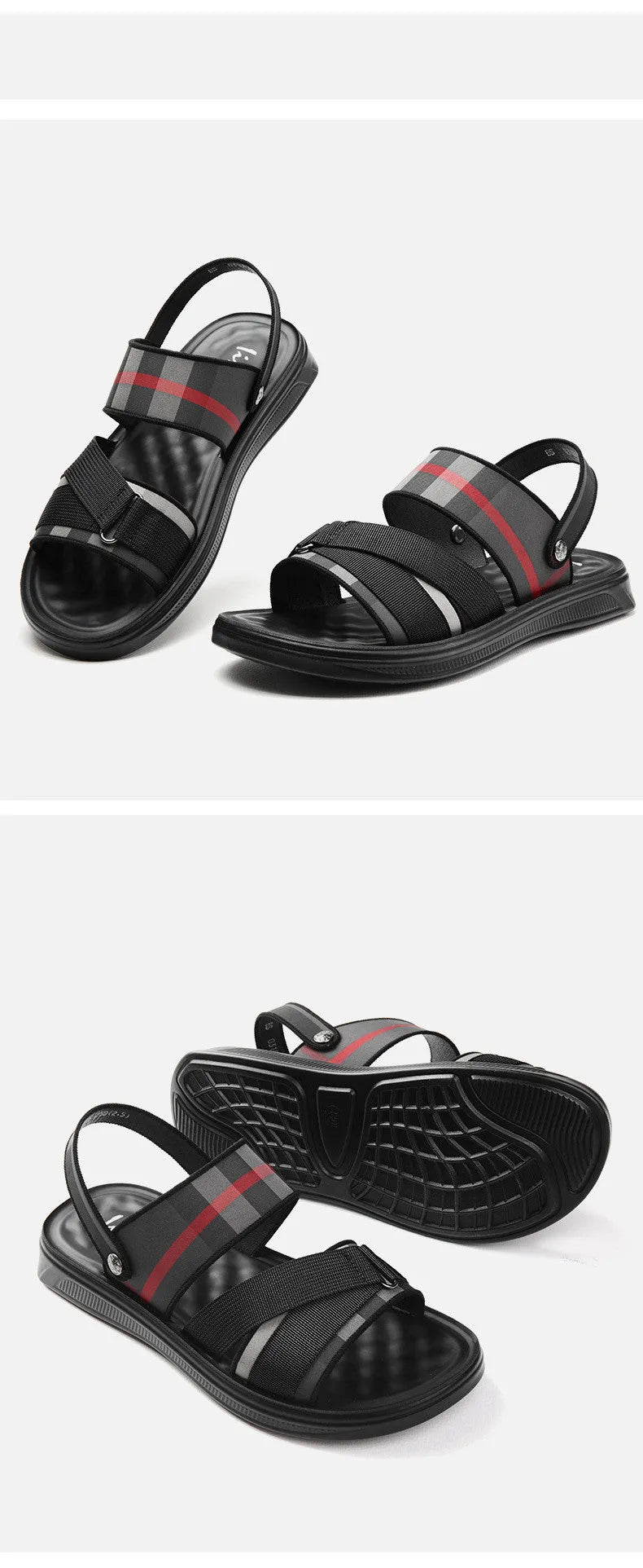 A pair of youth leisure sports sandals with a light blue Lycra upper and a polyurethane sole.