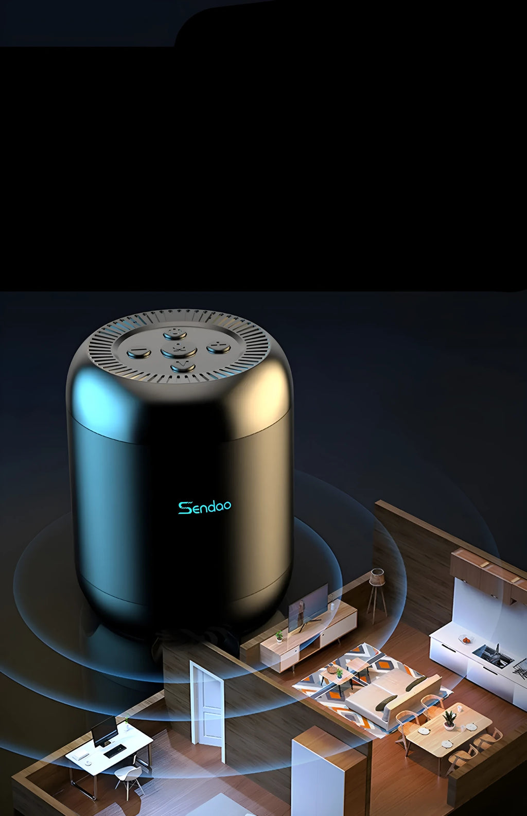 Compact black or white Bluetooth speaker with card reader slot and subwoofer grille