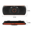 Orange plastic Bluetooth car hands-free phone speaker unit for sun visor installation