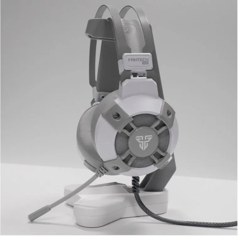 Black FANTECH HG11 gaming headset with RGB lights on the ear cups.