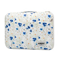 White polyester waterproof shockproof laptop sleeve with zipper closure for 15.6 inch notebook