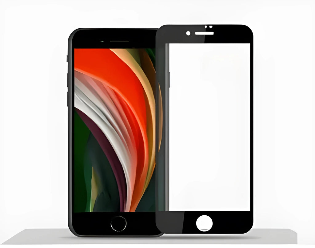 Black tempered glass screen protector for Apple iPhone SE2 mobile phone protective film