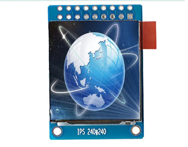 1.3 inch square IPS LCD display module with 240 by 240 pixel resolution.