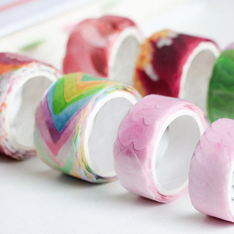 Clover And Paper Tape 2m decorative hand book sticker craft tape in multiple colours on paper surface