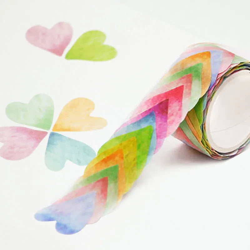 Clover And Paper Tape 2m decorative hand book sticker craft tape in multiple colours on paper surface