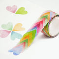 Clover And Paper Tape 2m decorative hand book sticker craft tape in multiple colours on paper surface