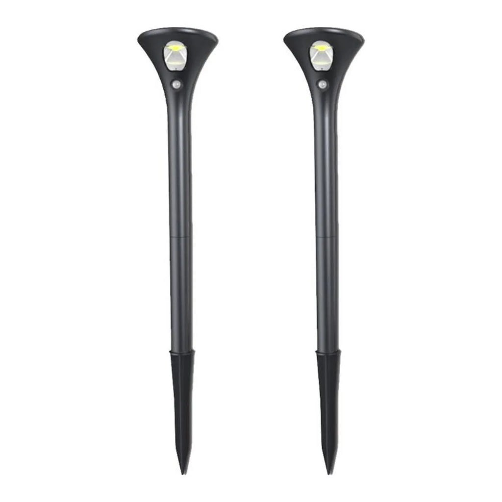 Solar induction ground plug light for outdoor garden installation with lamp pole and connecting tubes