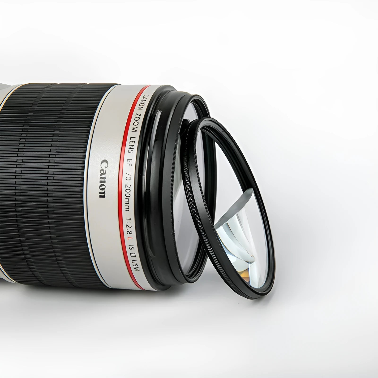 77mm split focus half moon mirror filter for DSLR cameras with cleaning cloth and storage bag